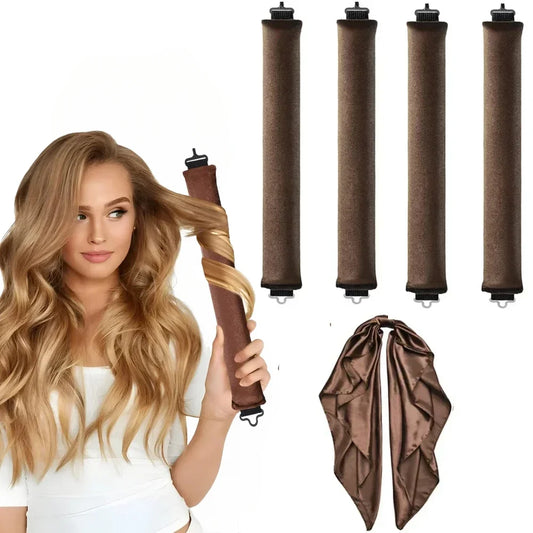 Heatless Curling Rod Headband with Scarf Soft Hair Curler No Heat Hair