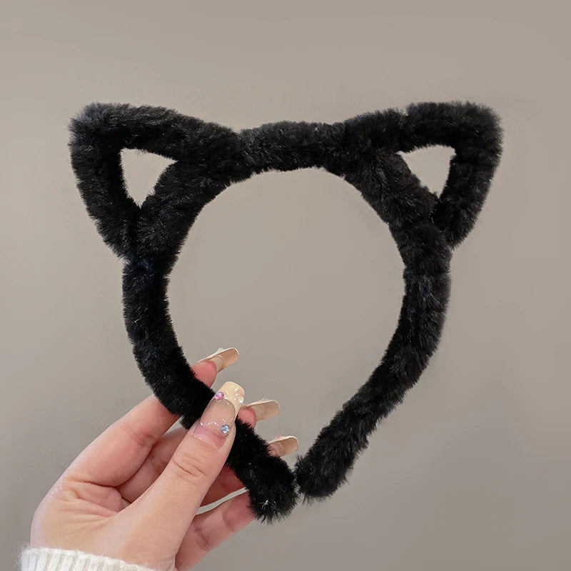 Plush Cat Ear Lolita Headbands Girls Cartoon Furry Hair Bands Hoop Women Cosplay Costume Party Headwear Korean Hair Accessories