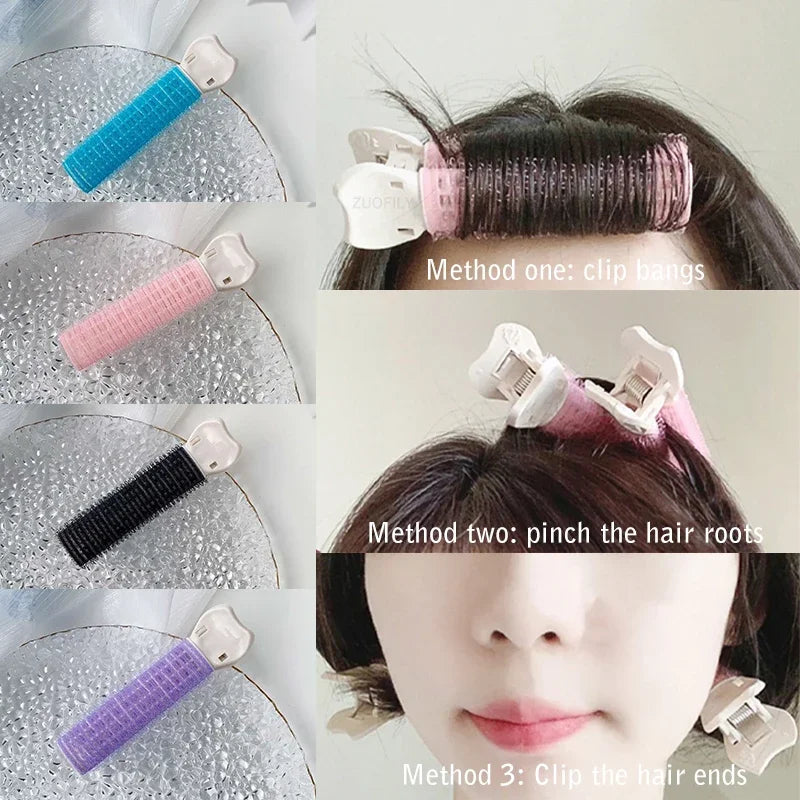 Natural Hair Root Fluffy Clips Curly Hair Rollers and Culers Bangs Hair Styling Clip Hairs Lazy Korean Styling Accessories Black