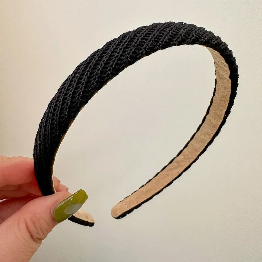 Retro Black White Bezel Hoop Hairbands Vintage Wedding Party Bride Headbands Women Girls Accessory