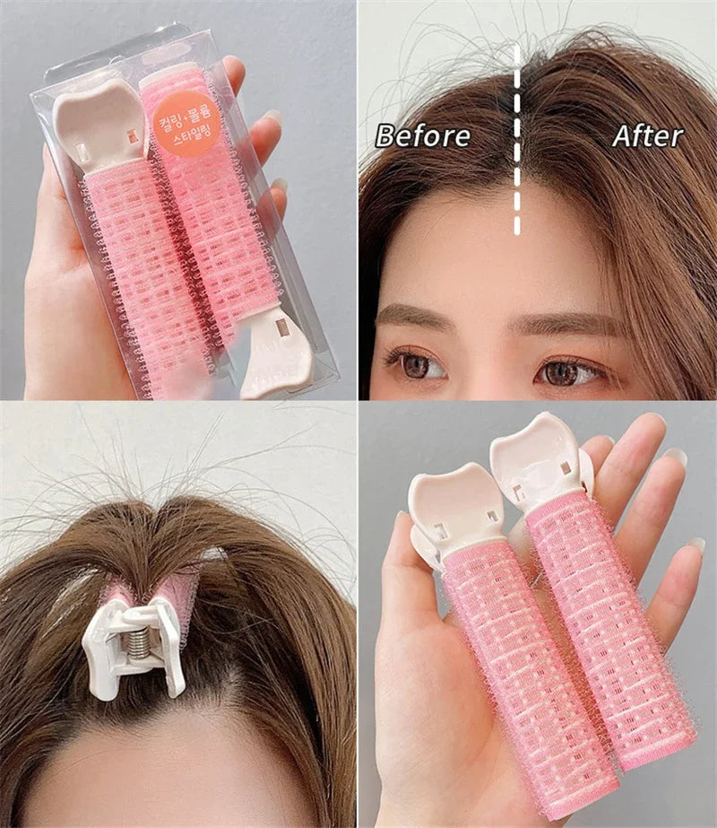 Natural Hair Root Fluffy Clips Curly Hair Rollers and Culers Bangs Hair Styling Clip Hairs Lazy Korean Styling Accessories Black