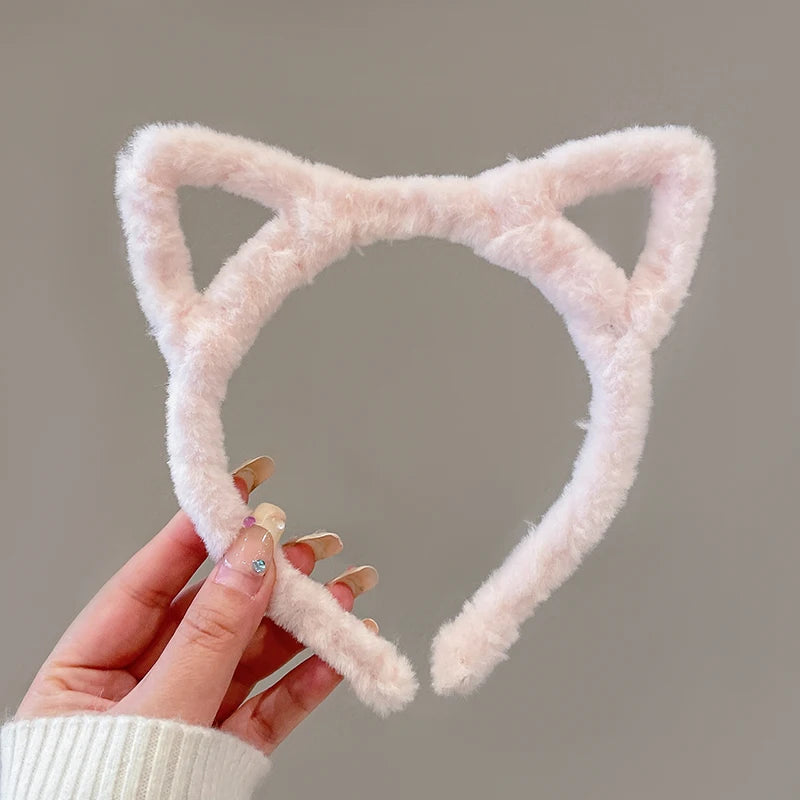 Plush Cat Ear Lolita Headbands Girls Cartoon Furry Hair Bands Hoop Women Cosplay Costume Party Headwear Korean Hair Accessories